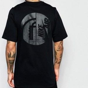 Nike Mens Black Air Pivot V3 Short Sleeve Crewneck Basketball Shirt